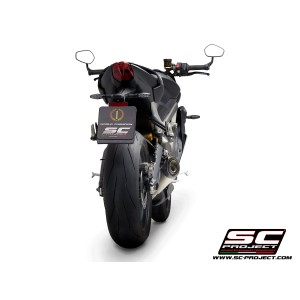 SC Project para TRIUMPH STREET TRIPLE S 660 - A2 (2020 - 2022) - Escape S1 titanio