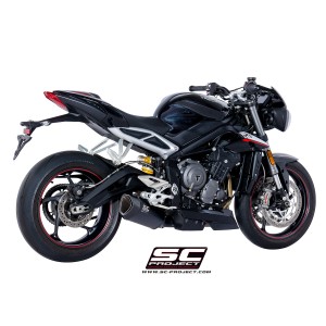 SC Project para TRIUMPH STREET TRIPLE S 660 - A2 (2017 - 2019) - Escape SC1-R titanio, negro mate