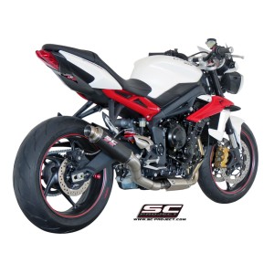 SC Project para TRIUMPH STREET TRIPLE 675 (2013 - 2016) - R - RX - Escape GP-M2 carbono