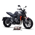 SC Project para TRIUMPH TRIDENT 660 (2021 - 2024) - Línea de escape completa 3-1 acero inoxidable, con escape STR-1