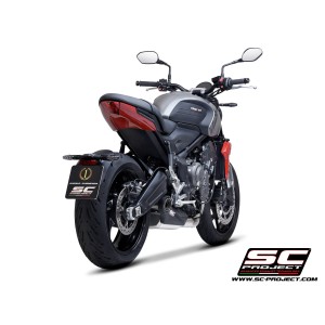 SC Project para TRIUMPH TRIDENT 660 (2021 - 2024) - Línea de escape completa 3-1 acero inoxidable, con escape STR-1