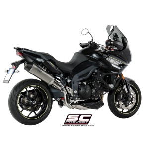 SC Project para TRIUMPH TIGER SPORT 1050 (2016 - 2020) - Escape X-Plorer titanio, posición alta