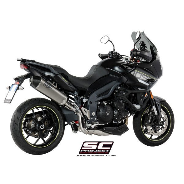 SC Project para TRIUMPH TIGER SPORT 1050 (2016 - 2020) - Escape X-Plorer titanio, posición alta