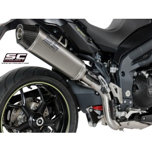SC Project para TRIUMPH TIGER SPORT 1050 (2016 - 2020) - Escape X-Plorer titanio, posición alta
