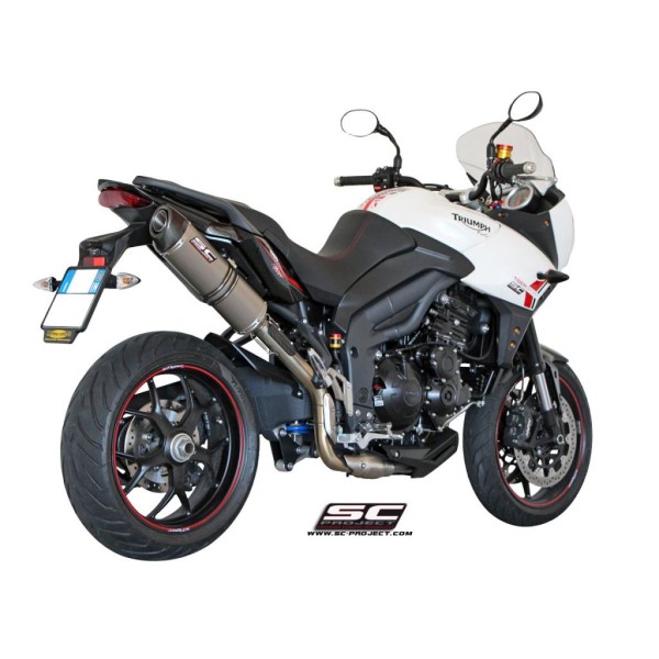 SC Project para TRIUMPH TIGER SPORT 1050 (2013 - 2015) - Escape Oval titanio, posición alta