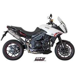 SC Project para TRIUMPH TIGER SPORT 1050 (2013 - 2015) - Escape Oval titanio, posición alta