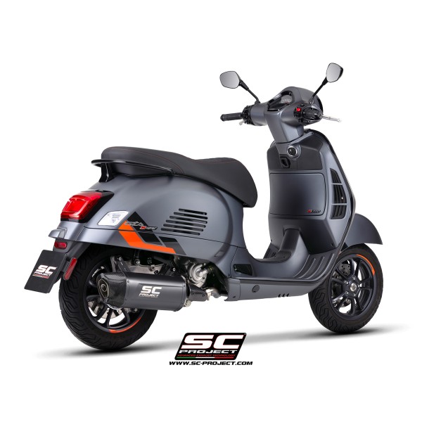 SC Project para Vespa GTS 310 - GTV 310 (2025 - 2026) - Escape Tourer titanio negro mate