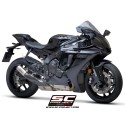 SC Project para YAMAHA YZF R1 (2020 - 2025) - R1M - Escape CR-T titanio, con malla antipiedras