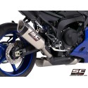SC Project para YAMAHA YZF R9 (2025 - 2026) - Línea de escape completa 3-1 acero inoxidable, con escape SC1-R titanio
