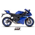 SC Project para YAMAHA YZF R9 (2025 - 2026) - Línea de escape completa 3-1 titanio, con escape CR-T carbono, con malla antipiedr