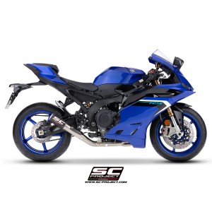 SC Project para YAMAHA YZF R9 (2025 - 2026) - Línea de escape completa 3-1 titanio, con escape CR-T carbono, con malla antipiedr