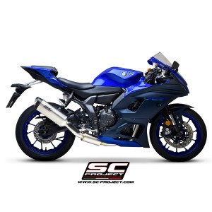 SC Project para YAMAHA YZF R7 (2021 - 2025) - Línea de escape completa 2-1 acero inoxidable, con escape SC1-S titanio