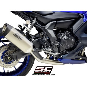 SC Project para YAMAHA YZF R7 (2021 - 2025) - Línea de escape completa 2-1 acero inoxidable, con escape SC1-S titanio