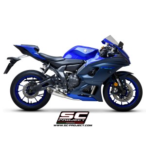 SC Project para YAMAHA YZF R7 (2021 - 2025) - Línea de escape completa 2-1 acero inoxidable, con escape S1 acero inoxidable