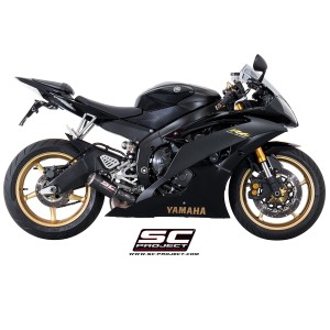 SC Project para YAMAHA YZF R6 (2006 - 2016) - Escape CR-T carbono, posición baja