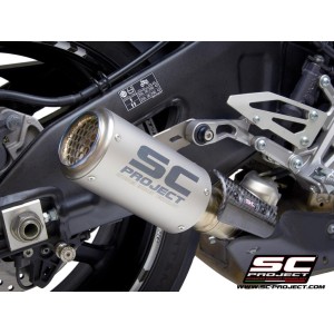 SC Project para YAMAHA MT-10 (2016 - 2021) - Escape CR-T titanio, con malla antipiedras