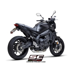 SC Project para YAMAHA MT-09 (2021 - 2023) - Línea de escape completa 3-1 acero inoxidable, con escape S1 acero inoxidable