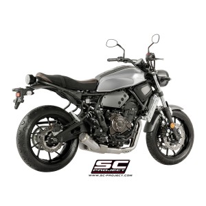 SC Project para YAMAHA MT-07 (2017 - 2020) - Línea de escape completa 2-1 acero inoxidable, con escape Conico 70s acero inoxidab