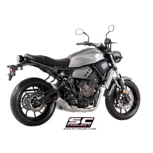 SC Project para YAMAHA MT-07 (2017 - 2020) - Línea de escape completa 2-1 acero inoxidable, con escape CR-T titanio