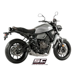 SC Project para YAMAHA XSR 700 (2016 - 2020) - Línea de escape completa 2-1 acero inoxidable, con escape S1 titanio
