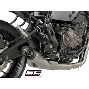 SC Project para YAMAHA XSR 700 (2016 - 2020) - Línea de escape completa 2-1 acero inoxidable, con escape S1 titanio