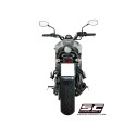 SC Project para YAMAHA XSR 700 (2016 - 2020) - Línea de escape completa 2-1 acero inoxidable, con escape S1 titanio, negro mate