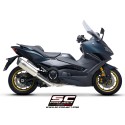 SC Project para YAMAHA TMAX 560 (2022 - 2024) - Línea de escape completa 2-1 acero inoxidable, con escape SC1-R titanio
