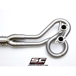 SC Project para YAMAHA TMAX 560 (2022 - 2024) - Línea de escape completa 2-1 acero inoxidable, negro mate, con escape SC1-R carb