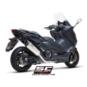 SC Project para YAMAHA TMAX 560 (2020 - 2021) - Línea de escape completa 2-1 acero inoxidable, con escape SC1-R titanio