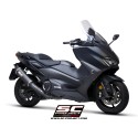 SC Project para YAMAHA TMAX 560 (2020 - 2021) - Línea de escape completa 2-1 acero inoxidable, negro mate, con escape SC1-R carb