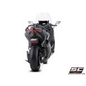 SC Project para YAMAHA TMAX 560 (2025 - 2026) - Línea de escape completa 2-1 acero inoxidable, negro mate, con escape SC1-R carb
