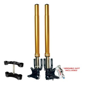Kit de horquilla Öhlins bmw r18 gold + unidad de placas de garaje con pies radiales