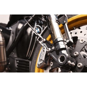 Kit horquillas Öhlins bmw r18 gold + unidad placas garaje con pies axiales