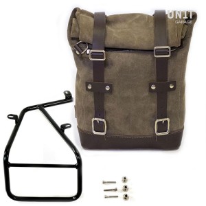 Bolsa lateral en cuero dividido + marco de la serie ninet