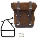 Bolsa lateral en cuero dividido + marco de la serie ninet