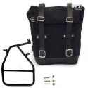 Bolsa lateral en cuero dividido + marco de la serie ninet
