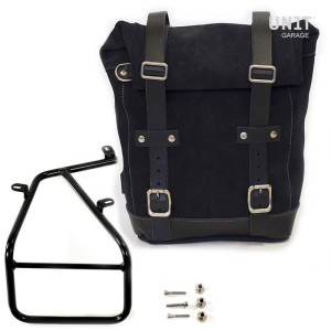 Bolsa lateral en cuero dividido + marco de la serie ninet