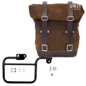 Bolsa lateral en piel dividida + marco de la serie k