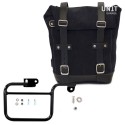 Bolsa lateral en piel dividida + marco de la serie k