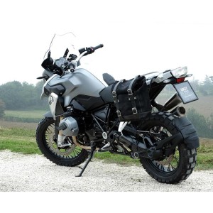 Bolsa lateral en piel dividida + marco r1200 gs lc