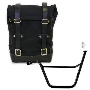 Bolsa lateral de lona 10l-14l + cuadro triumph bonneville t100 (2001-2016) izquierda