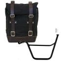 Bolsa lateral de lona 10l-14l + cuadro triumph bonneville t100 (2001-2016) izquierda