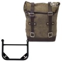 Bolso lateral en piel serraje + marco universal