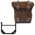 Bolso lateral en piel serraje + marco universal