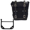 Bolso lateral en piel serraje + marco universal