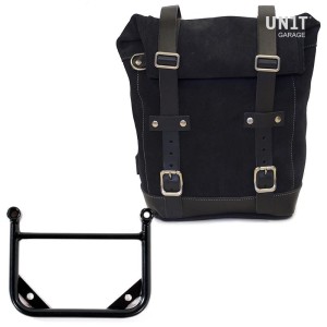 Bolso lateral en piel serraje + marco universal