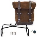 Bolsa lateral en piel dividida + marco doble ninet