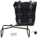 Bolsa lateral en piel dividida + marco doble ninet
