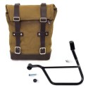 Bolsa lateral de lona + marco triumph t100 sx (2017 hasta ahora)