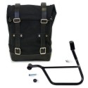 Bolsa lateral de lona + marco triumph t100 sx (2017 hasta ahora)